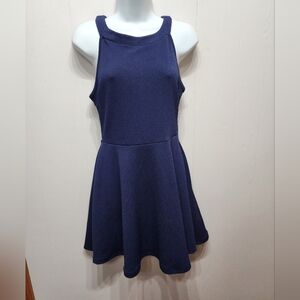 Rue 21 Dress Medium Blue  Sleeveless Keyhole Back Casual‎ B792